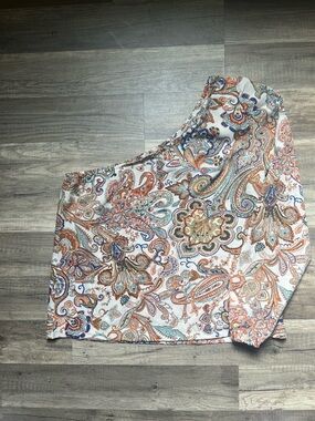 One-Shoulder Paisley Blouse